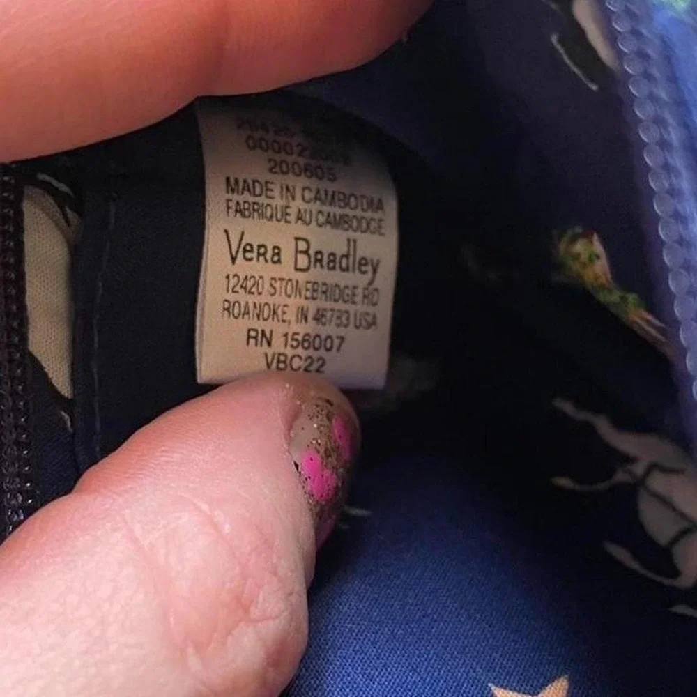 Vera Bradley quilted Zip ID case in the Snow Globe Motifs pattern from Fall 2022